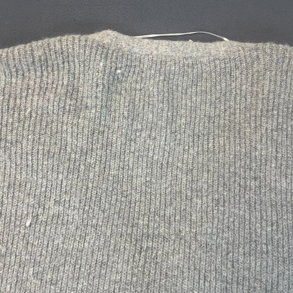 Free‎ People Womens Med Wool Blend Cardigan Sweater Button Front Boho Y2K Grey - Picture 13 of 14